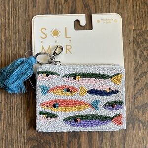 Sol and Mar Beaded Fish Keychain Pouch - Multicolor